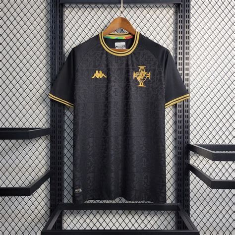 Camisa Vasco Da Gama Preta De Goleiro Kappa Preta Lll Camiseta