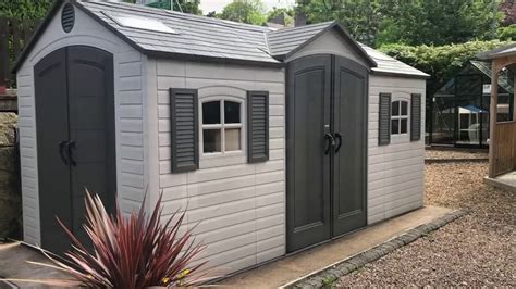 Lifetime 15x8 Plastic Storage Shed Kit W Double Doors