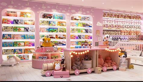 Pink Cute Toy Store Interior Design Furniture Layout