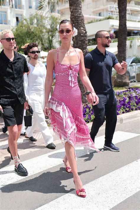 Bella Hadid Makes A Bold Statement At Cannes With Keffiyeh Inspired