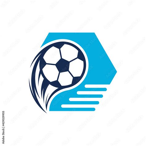 Soccer Logo Design Vector Illustration Creative Football Logo Design Concept Template Symbols