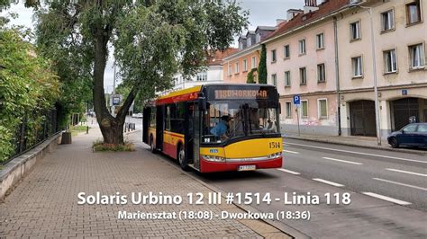 Linia Solaris Urbino Iii Mza Warszawa Youtube