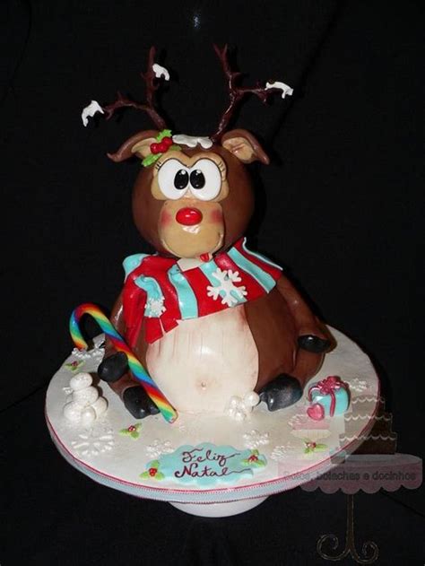 Rudolph Christmas Cake Decorated Cake By BBD CakesDecor