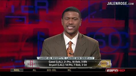 Lakers Vs Rockets Game 7 5 17 09 2009 NBA Playoffs Jalen Rose On