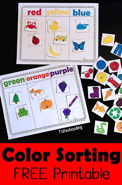 COLOR SORTING PRINTABLE ACTIVITY - Homeschool Printables for Free