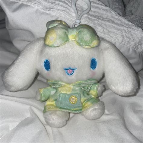 SANRIO cinnamoroll plush keychain💚🤍 so cute and soft... - Depop