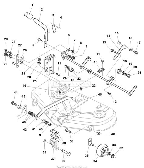 Simplicity 1692899 Zt 16hp Hydro And 44 Mower Deck Parts Diagram For 44 Mower Deck Height