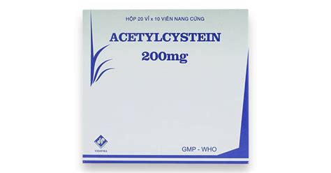 Thuốc long đờm Acetylcystein 200mg hộp 200 viên Vidiphar Nhà Thuốc