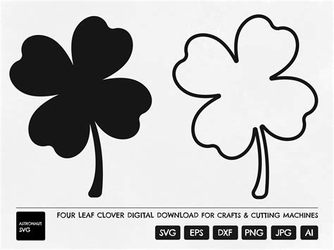 Four Leaf Clover Svg Lucky Svg Lucky Clover Svg Clover Cut Etsy Italia