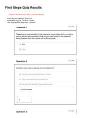 First Steps Quiz Pdf First Steps Quiz Results Answers Will Be Shown