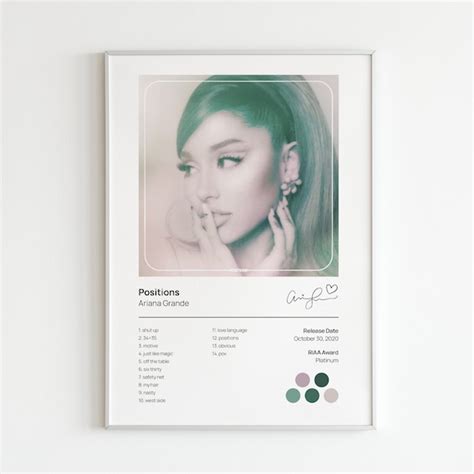 Ariana Grande Positions Album Poster - Etsy