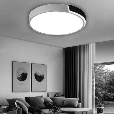 Plafonnier Led Luminaire Rond Blanc Noir Lumina