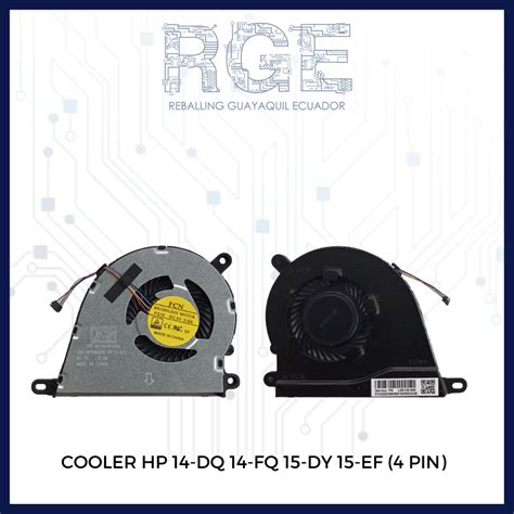 FAN COOLER PARA LAPTOP HP 14 DQ 14 FQ 15 DY 15 EF 4 PIN L68136 005