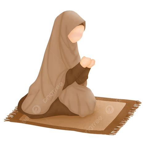 Illustration Dune Femme Musulmane Priant Png Prier Dessin Animé Musulman Salat Fichier Png