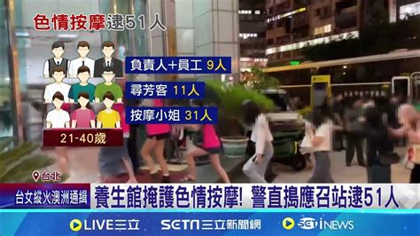 養生館掩護色情按摩 警直搗應召站逮51人 人多到載不完 大型警備車分兩趟帶回警局│記者 楊欣怡 程奕翔 │【新聞一把抓】20240614