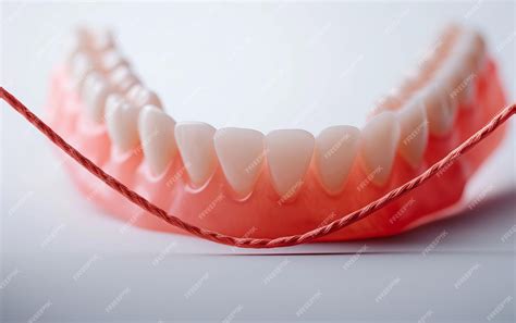 Exploring Gingival Retraction Cord On White Background Premium Ai