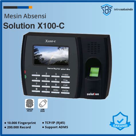 Jual Mesin Absensi Fingerprint Solution X100c Absensi Sidik Jari