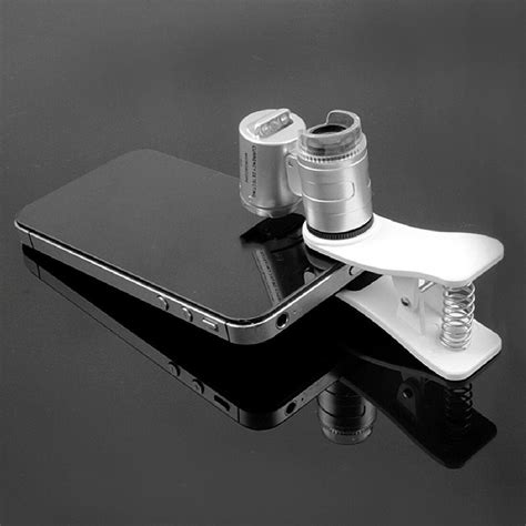 Handheld Mini Pocket X Microscope Loupe Jeweler Magnifier With Led