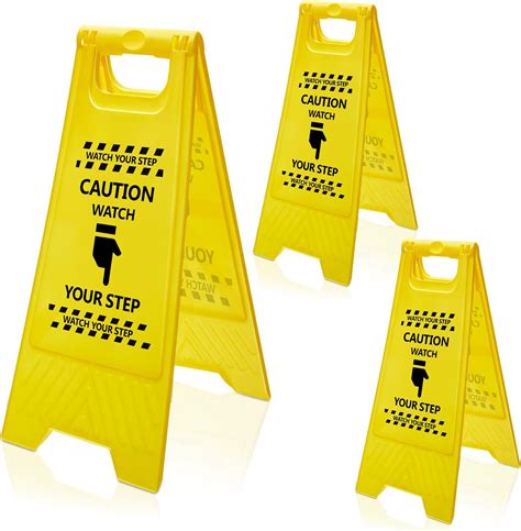 Amazon Safety Cone Pack Four Sided Yellow Caution Wet