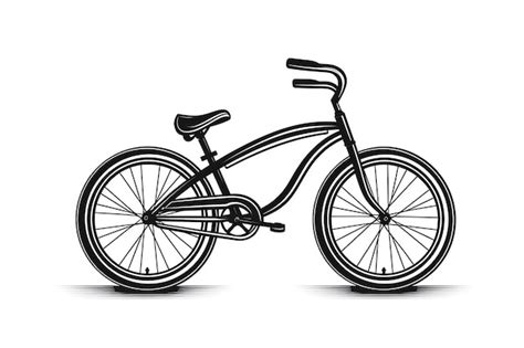 A black and white drawing of a bicycle | Premium AI-generated image