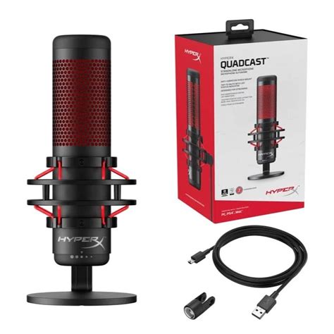 Microphone Gaming Hyperx Quadcast Standalone Rouge