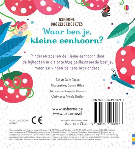 Waar Ben Je Kleine Eenhoorn Kartonboekje 9781474960717 Bruna