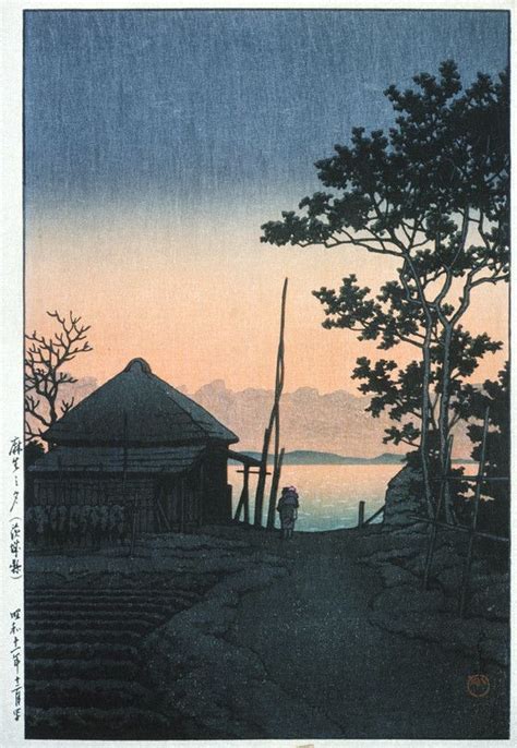 Dusk at Asō by Kawase Hasui 1936