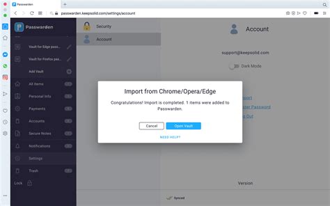 How to Export Data From Opera Browser And Import Into Passwarden