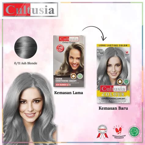 Cultusia Hair Color Ash Blonde Ml Pewarna Rambut Ash Blonde