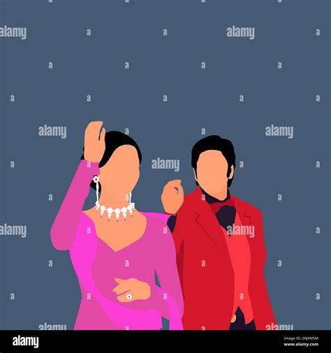 Om Shanti Om Shahrukh Khan Deepika Padukone Illustration Stock Photo