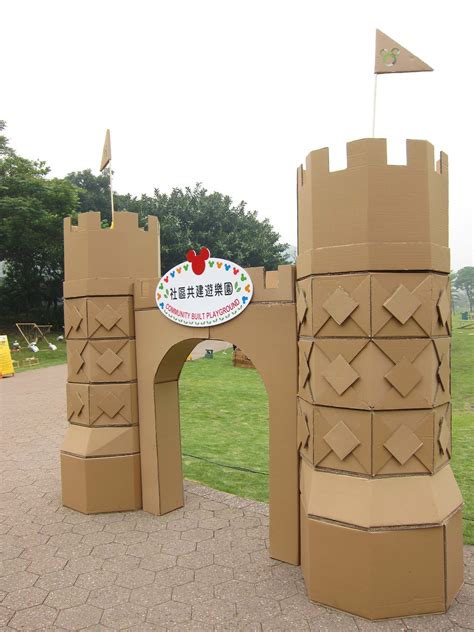 Castle Made By Carton Box Cardboard City Cardboard Castle Cardboard