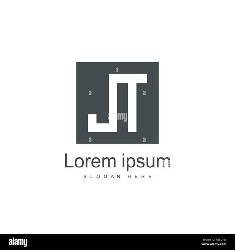 Initial Letter Jt Logo Template Design Minimalist Letter Logo Vector
