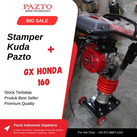 Jual Mesin PEMADAT TANAH ORIGINAL TERBAIK Plus HONDA GX 160 STAMPER