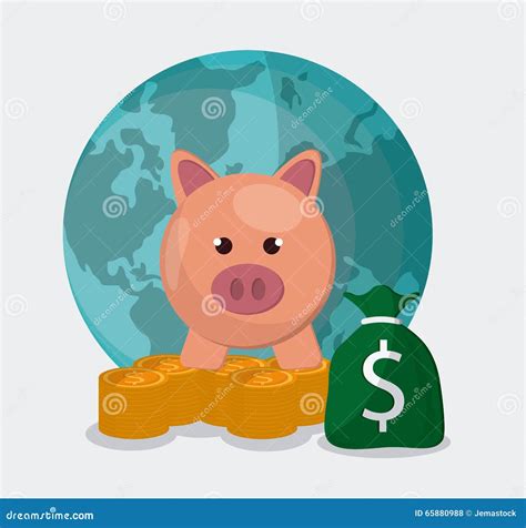 Saving Money Design Stock Vector Illustration Of Invest 65880988