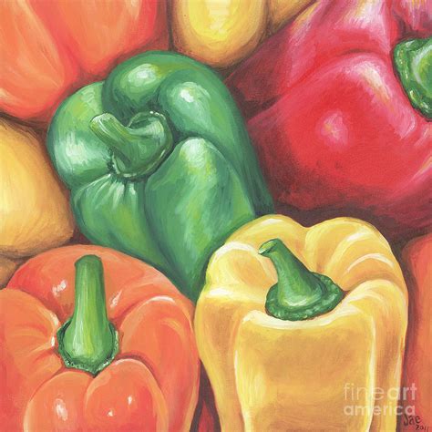 Bell Peppers Painting By Jeannette Bowen Pixels