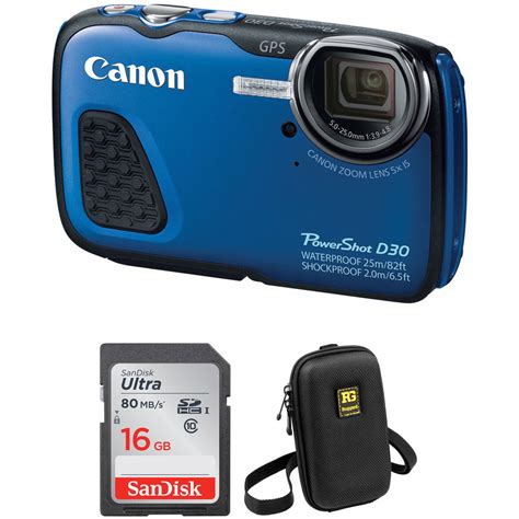 Canon PowerShot D30 Waterproof Digital Camera with Free