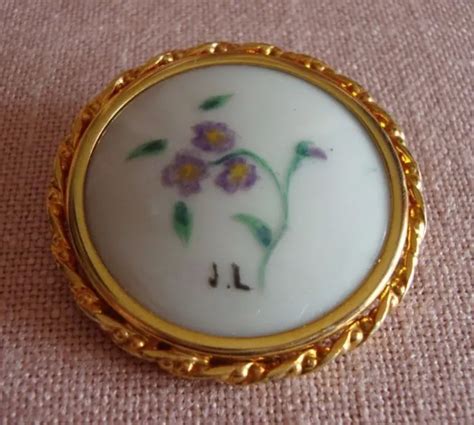 Broche Ancienne En Porcelaine De Limoges Signee Eur Picclick Fr