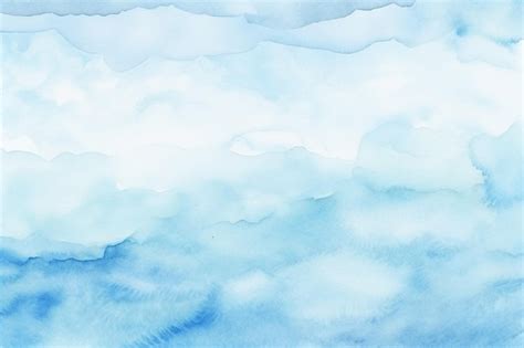 Premium Photo Hand Painted Blue Watercolor Background