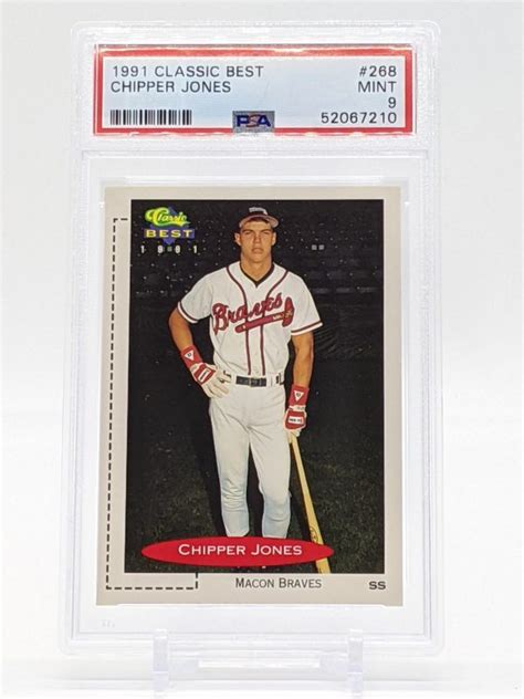 Classic Best Chipper Jones Rookie Card Psa Mint Hall Of