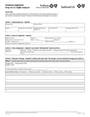 Fillable Online Plan 6 Anthem Enrollment Form And Fax Email Print