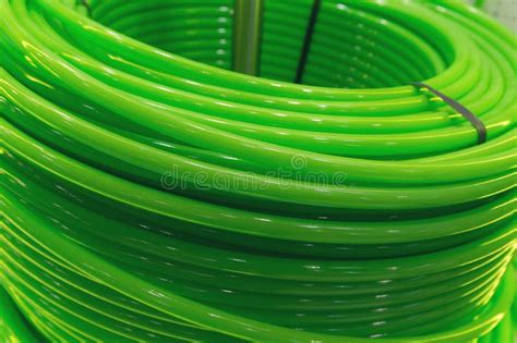 Long Green Water Pipe Close Up Stock Photo Image Of Long Heating