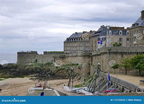 Cannon in St Malo ramparts editorial stock photo. Image of malo - 112726533