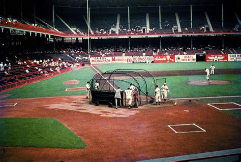 The Brooklyn Dodgers taking BP in Ebbets Field in color : r/baseball