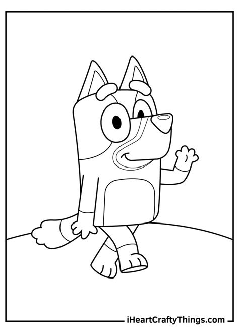 Bluey Characters Coloring Pages Xcoloringscom Images