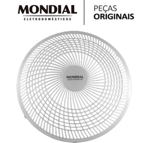 Grade Branca Frontal E Traseira Ventilador Mondial Super Power Cm