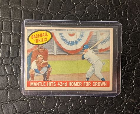 Topps Mickey Mantle Baseball Thrills New York Yankees Ebay