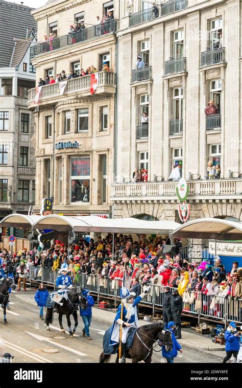 Cologne, Germany - February 12, 2018 : Rosenmontag Parade ( the rose ...