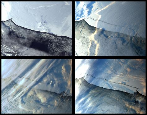 Iceberg B-15 Calving in Antarctica