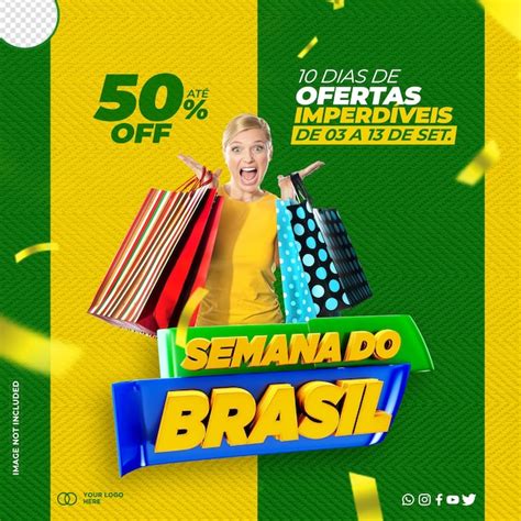 Premium Psd Social Media Post Template Design Brazil Week Semana Do