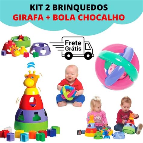 Kit 3 Brinquedo Bebe Educativo Didático Encaixe Infantil Frete grátis